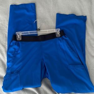 Royal blue healing hands scrub pants